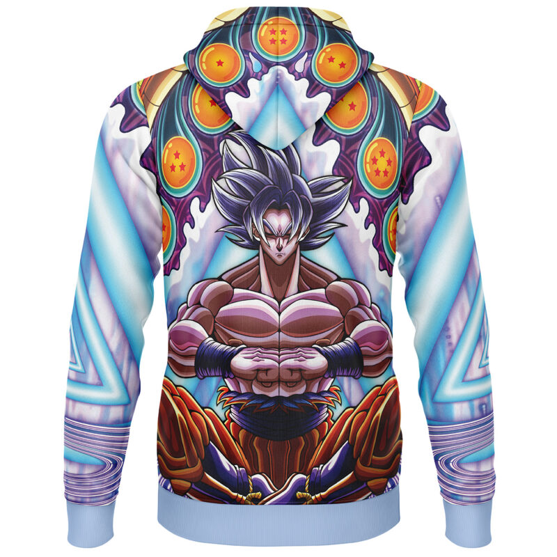 Trippy Ultra Instinct Son Goku DBZ Lightweight Hoodie - Image 2