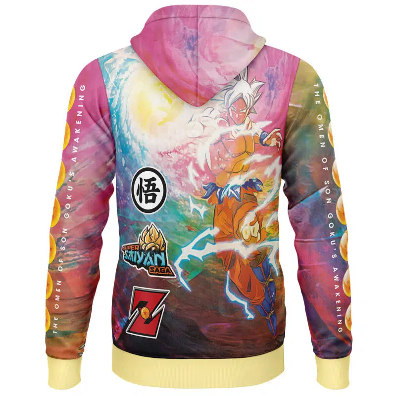 Trippy Ultra Instinct Goku Dragon Ball Super Lightweight Hoodie - Image 2