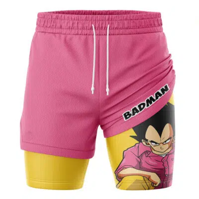 Vegeta Badman V2 Dragon Ball Z 2-in-1 Performance Shorts