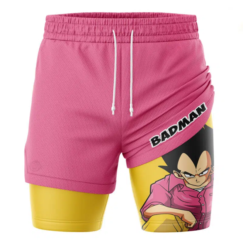 Vegeta Badman V2 Dragon Ball Z 2-in-1 Performance Shorts