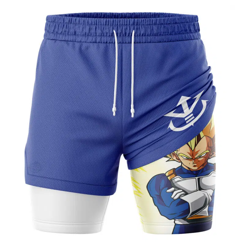 Vegeta Super Saiyan Dragon Ball Z 2-in-1 Performance Shorts