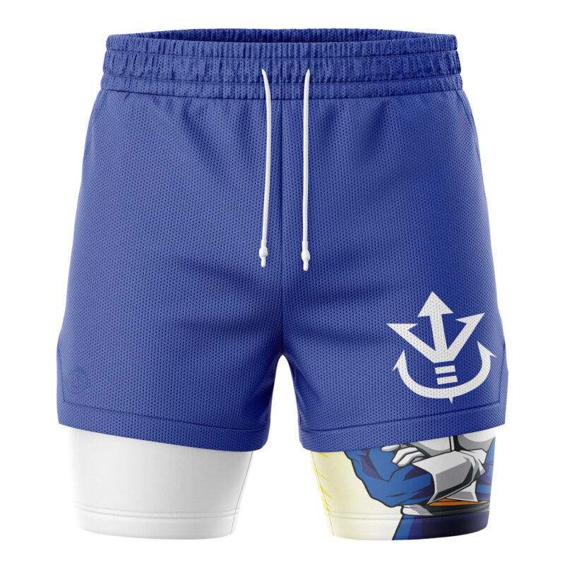 Vegeta Super Saiyan Dragon Ball Z 2-in-1 Performance Shorts - Image 2