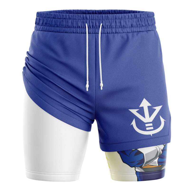 Vegeta Super Saiyan Dragon Ball Z 2-in-1 Performance Shorts - Image 3
