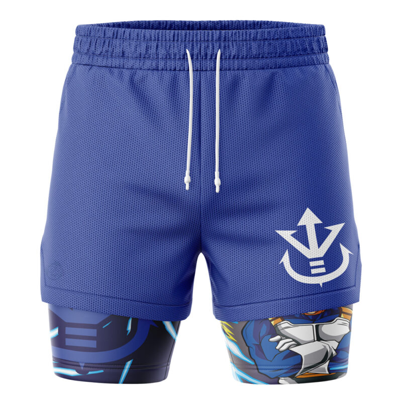 Vegeta Super Saiyan V2 Dragon Ball Z 2-in-1 Performance Shorts - Image 2