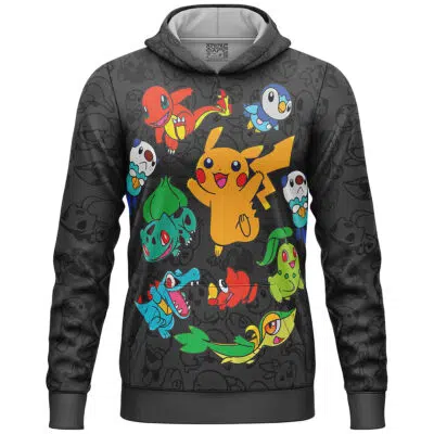 Vibing Pokemon Characters Lightweight Hoodie