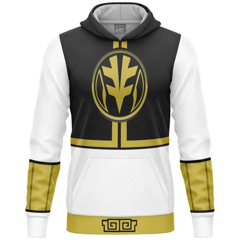 White Ranger Mighty Morphin Power Ranger Lightweight Hoodie