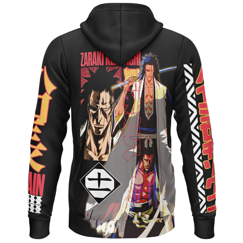 Zaraki Kenpachi V3 Bleach Streetwear Lightweight Hoodie