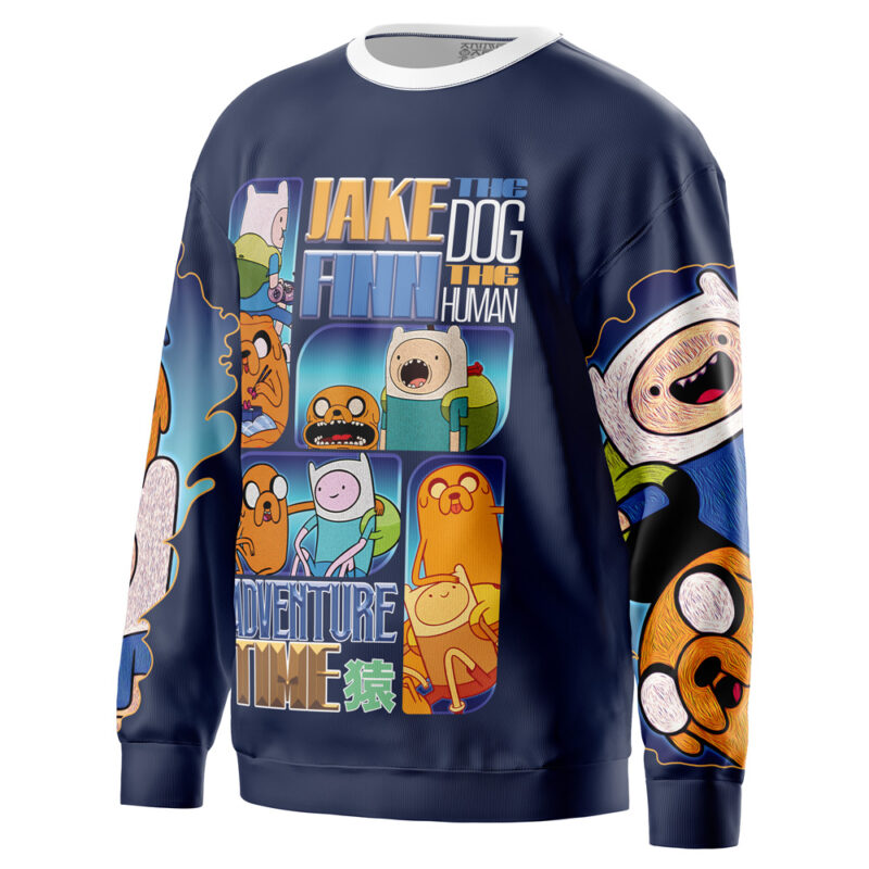 A navy blue streetwear sweatshirt featuring The Homelander from The Boys, bold show logo, and comic-style design elements.