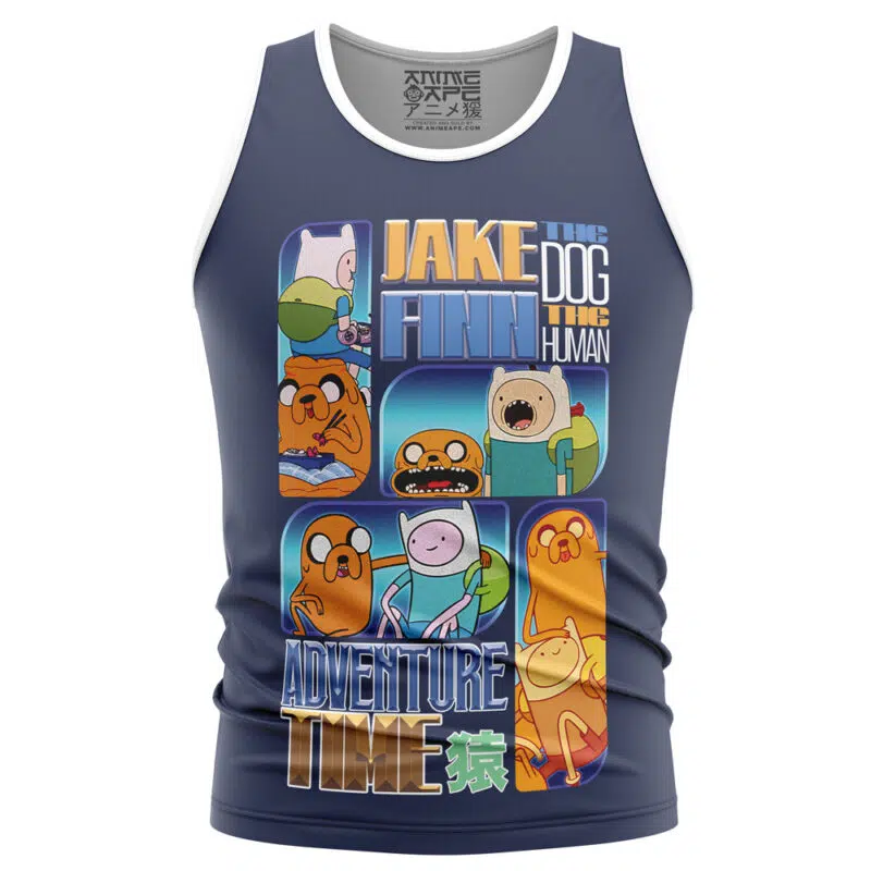 A blue streetwear tank top called The Homelander The Boys Streetwear Tank Top (Copy) featuring bold, playful fonts and colorful graphics inspired by The Boys.