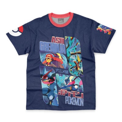 A streetwear T-shirt featuring Jake the Dog and Finn the Human from Adventure Time, with bold graphics and stylish text. The sleeves include unique designs inspired by the show.