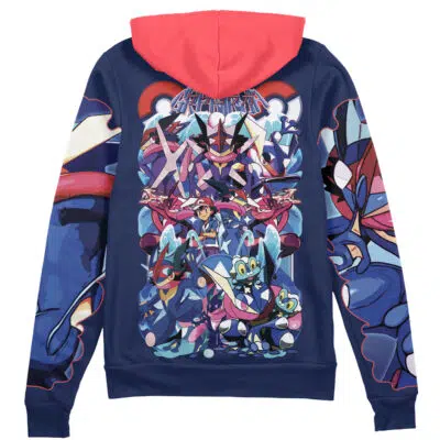 Ash-Greninja V2 Pokemon Streetwear Zip Hoodie Jacket