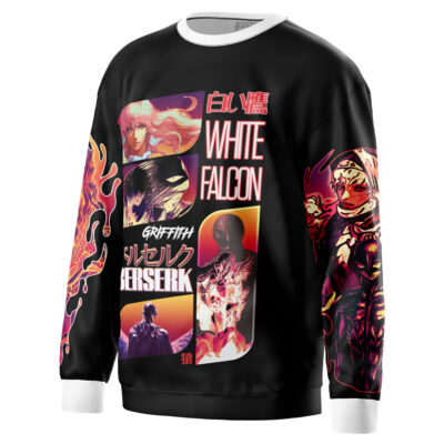A black sweatshirt features bold Ultramarines Space Marine Warhammer 40k designs and text, showcasing dynamic character art and logos on the front and sleeves for a streetwear-inspired look.