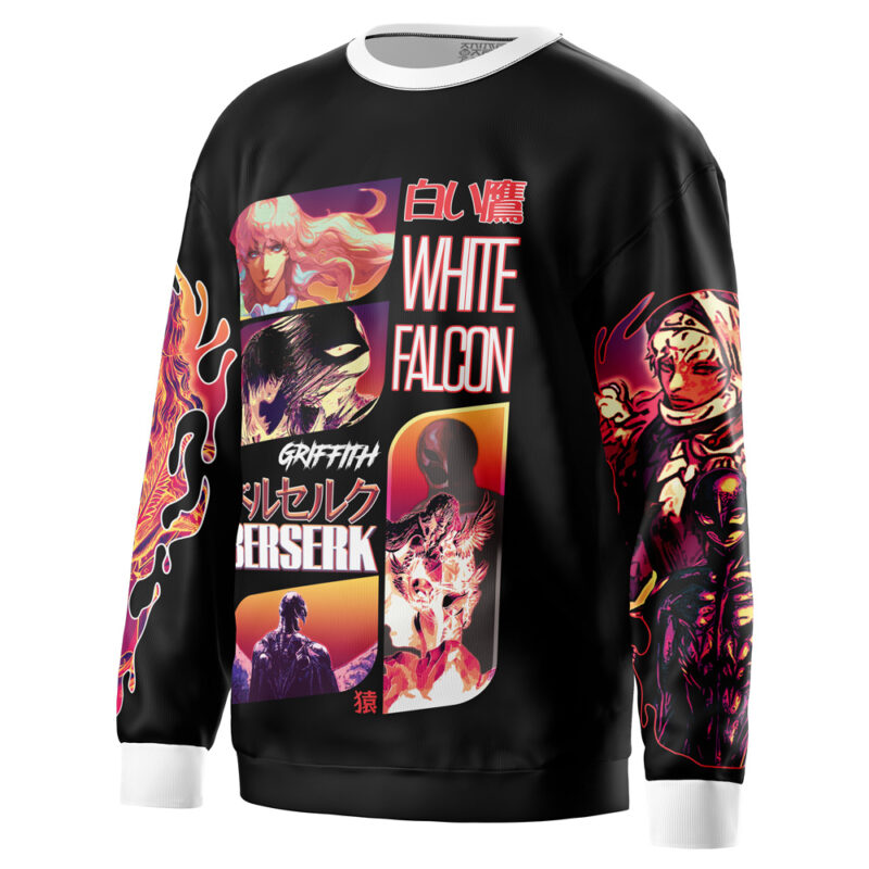 A black sweatshirt features bold Ultramarines Space Marine Warhammer 40k designs and text, showcasing dynamic character art and logos on the front and sleeves for a streetwear-inspired look.