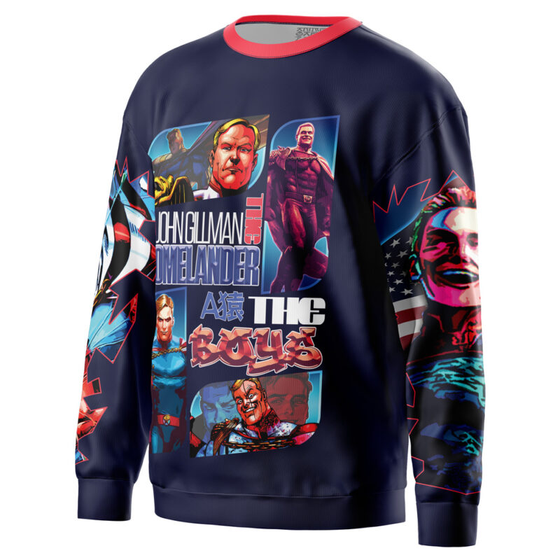 Navy blue sweatshirt featuring vibrant artwork inspired by Princess Mononoke from Studio Ghibli, with multiple images of the character and bold text, styled as streetwear.