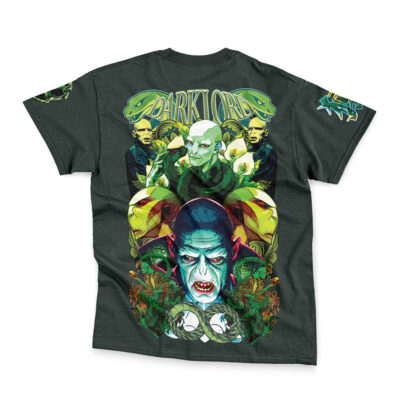 A dark streetwear T-shirt featuring Griffith from Berserk in vibrant artwork, with bold lettering at the top. Striking graphics and dynamic elements surround the character, creating a vivid and stylish look.