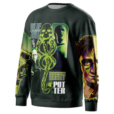 A black Griffith V2 Berserk Streetwear Sweatshirt featuring vibrant, stylized illustrations and bold multicolored text in various fonts.