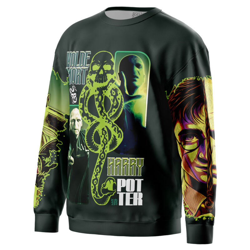 A black Griffith V2 Berserk Streetwear Sweatshirt featuring vibrant, stylized illustrations and bold multicolored text in various fonts.