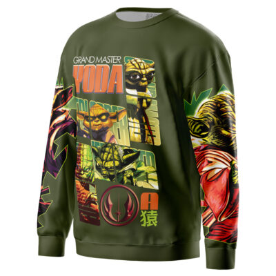 A streetwear sweatshirt featuring Anakin Skywalker and Darth Vader from Star Wars, with comic-style illustrations and themed symbols on the front and sleeves. Product name: Anakin Skywalker x Darth Vader Star Wars Streetwear Sweatshirt.