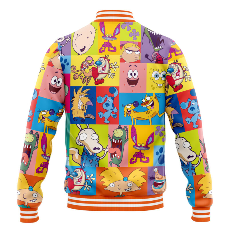 90s Nickelodeon Cartoon V2 Varsity Jacket - Image 4