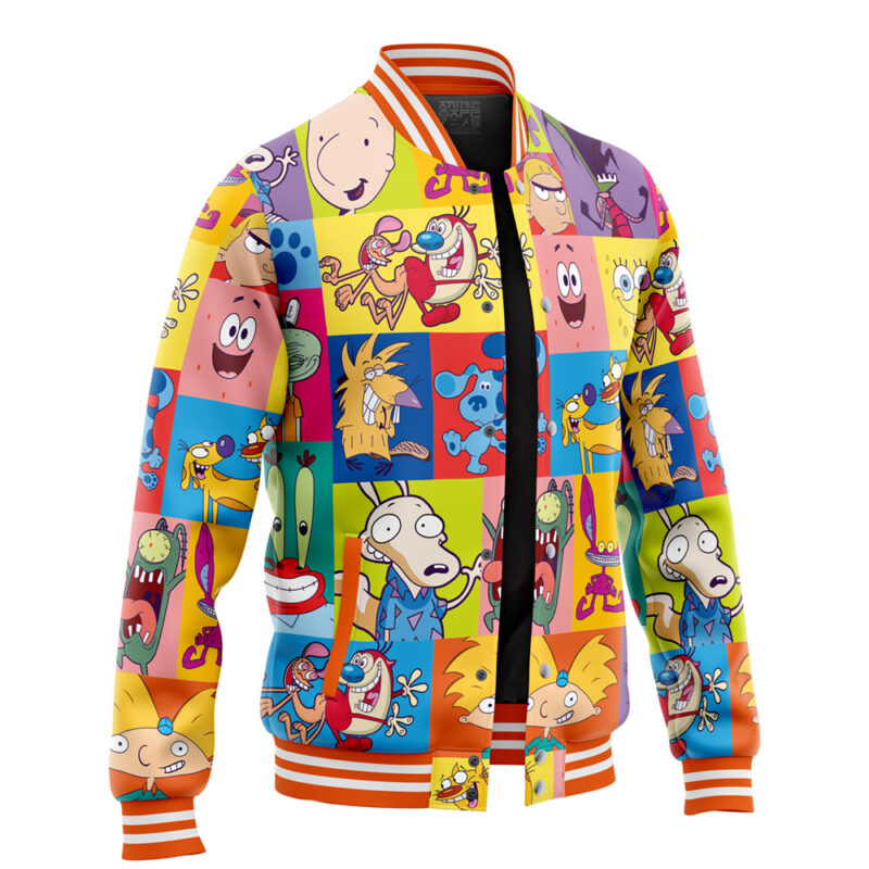 90s Nickelodeon Cartoon V2 Varsity Jacket - Image 2