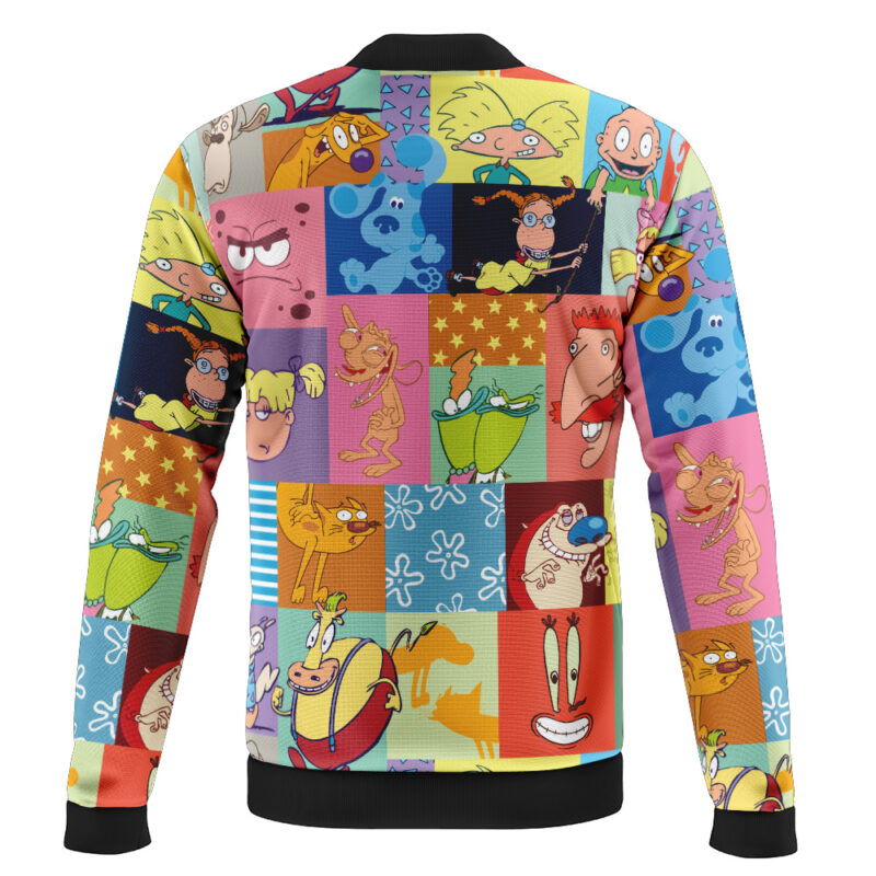 90s Nickelodeon Cartoon Casual Bomber Jacket - Image 2