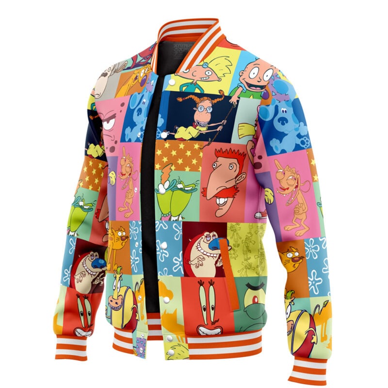 90s Nickelodeon Cartoon Varsity Jacket - Image 3