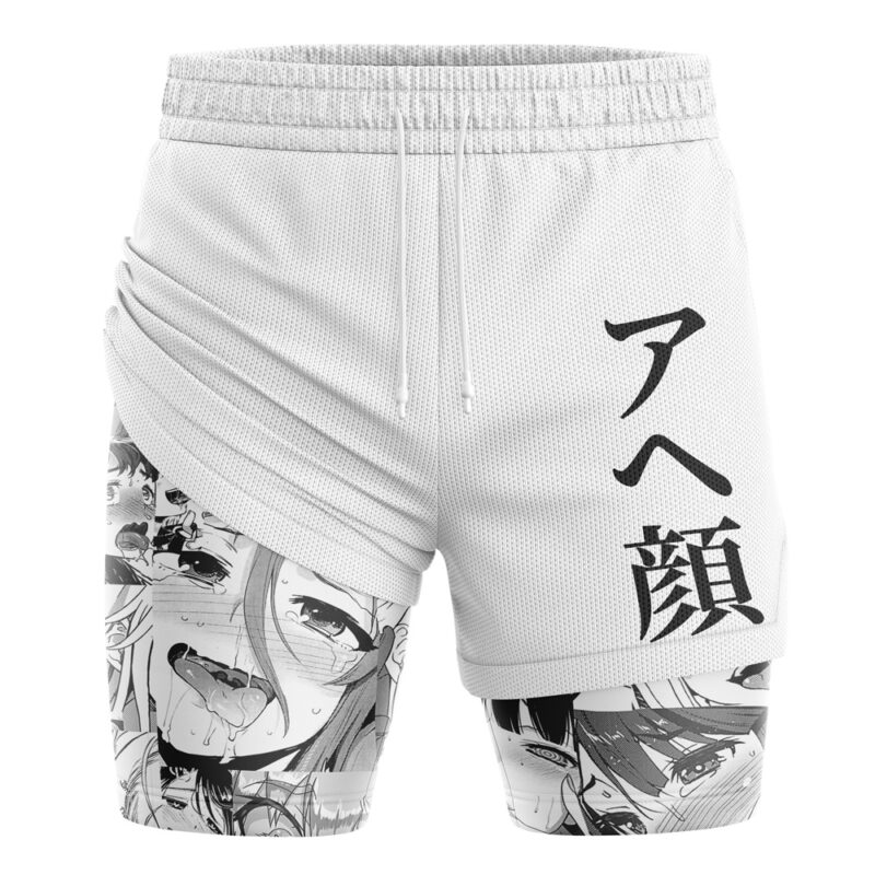 Ahegao Manga V2 2-in-1 Performance Shorts - Image 3