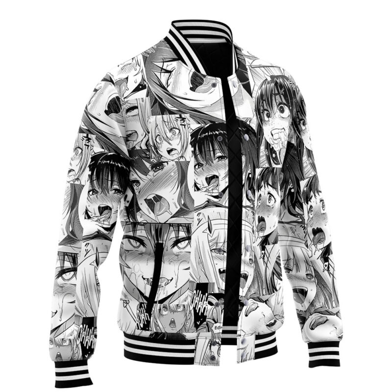 Ahegao Manga Varsity Jacket - Image 2