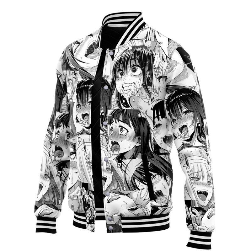 Ahegao Manga Varsity Jacket - Image 3