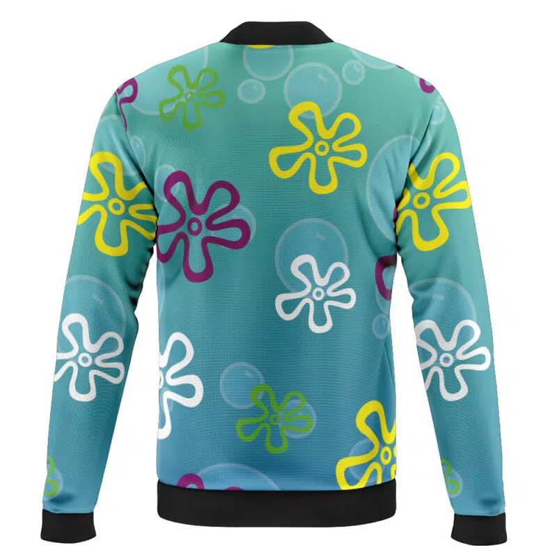 Bikini Bottom Pattern Spongebob Squarepants Casual Bomber Jacket - Image 2