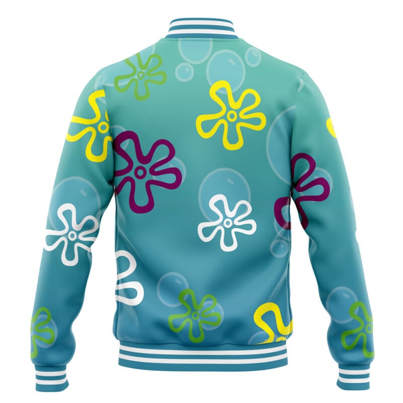 Bikini Bottom Pattern Spongebob Squarepants Varsity Jacket - Image 4