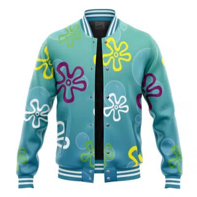 Bikini Bottom Pattern Spongebob Squarepants Varsity Jacket