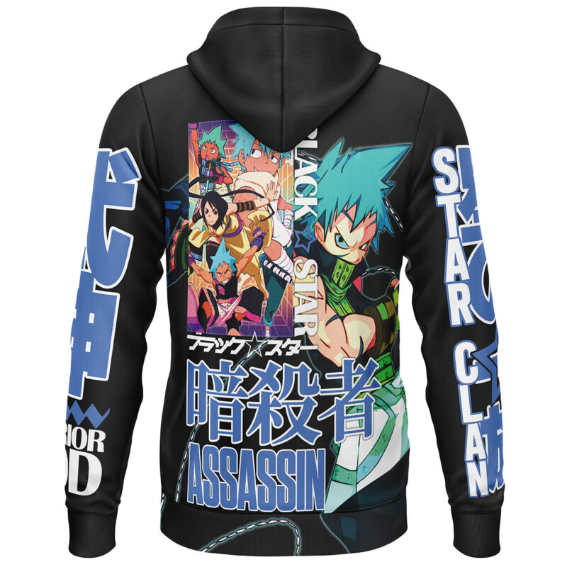 Black Star Soul Eater Streetwear Lightweight Hoodie