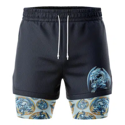Blue-Eyes White Dragon Yugioh 2-in-1 Performance Shorts