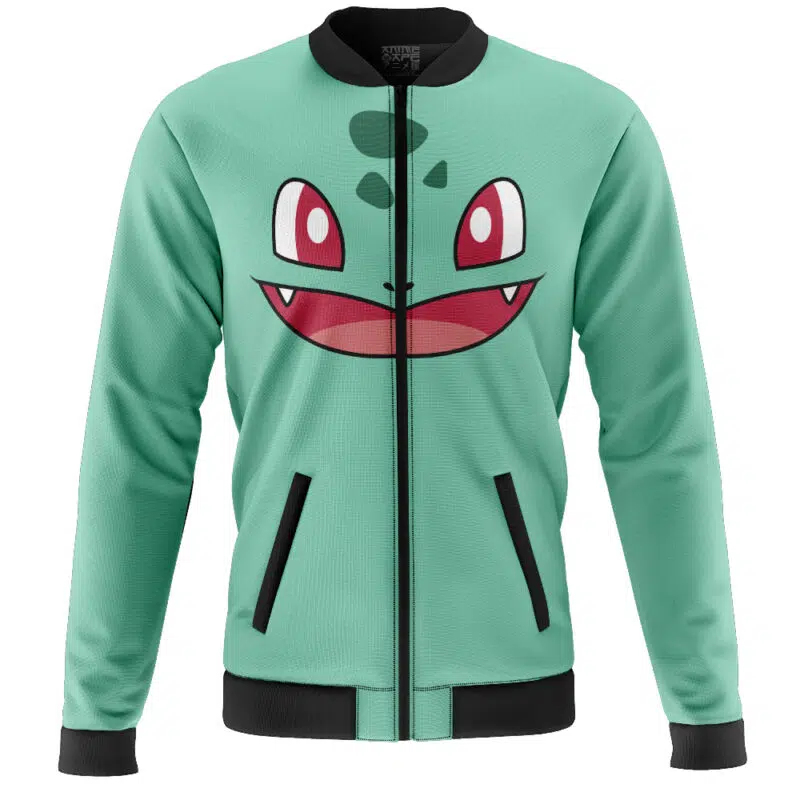 Bulbasaur Face Pokemon Casual Bomber Jacket