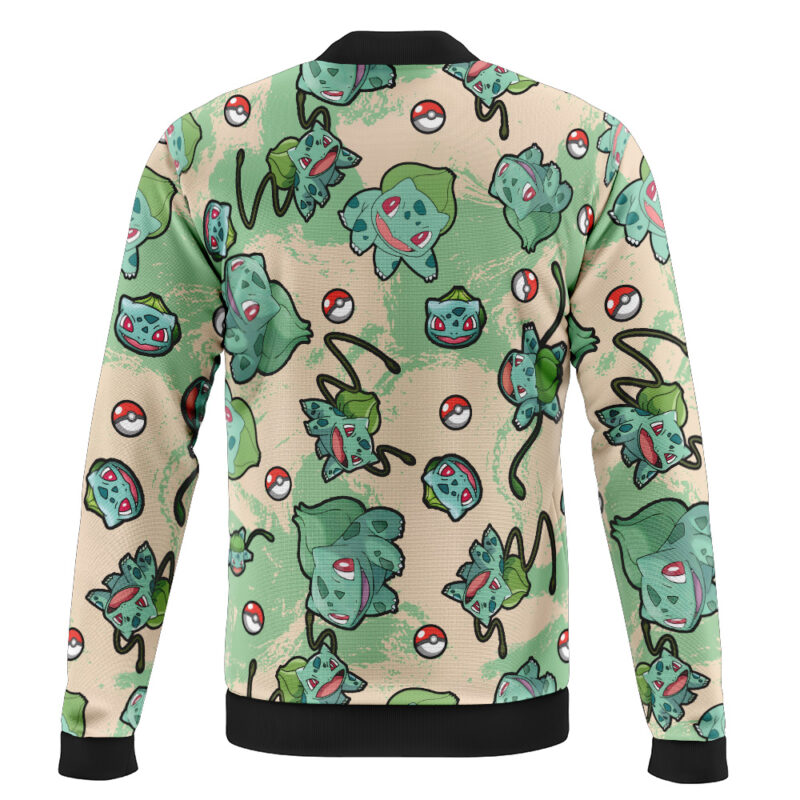 Bulbasaur Pattern Pokemon Casual Bomber Jacket - Image 2