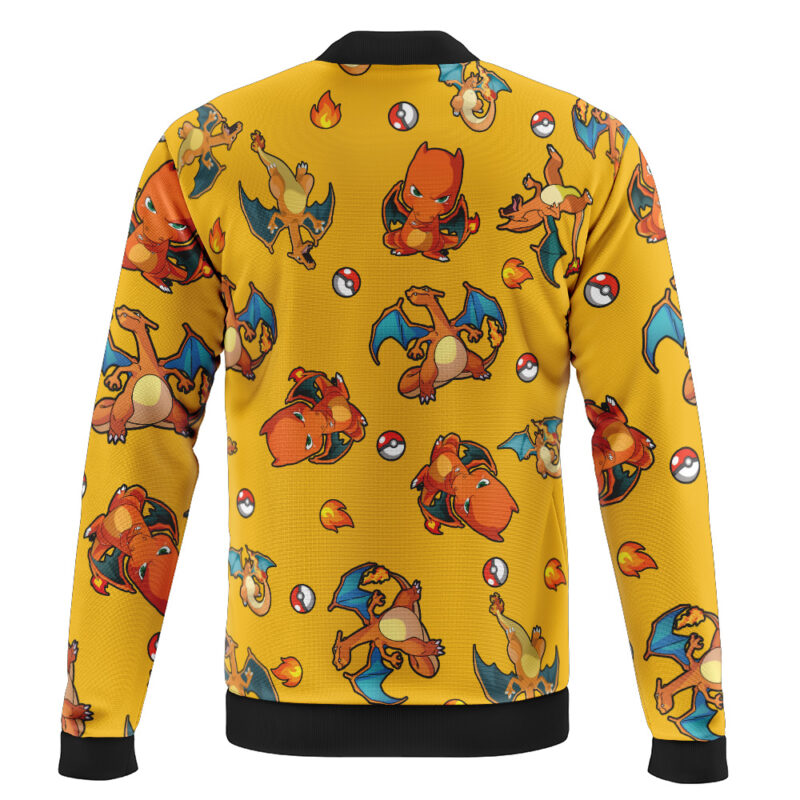 Charizard Pattern Pokemon Casual Bomber Jacket - Image 2