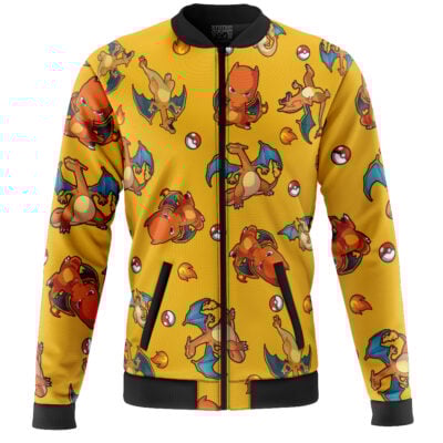 Charizard Pattern Pokemon Casual Bomber Jacket