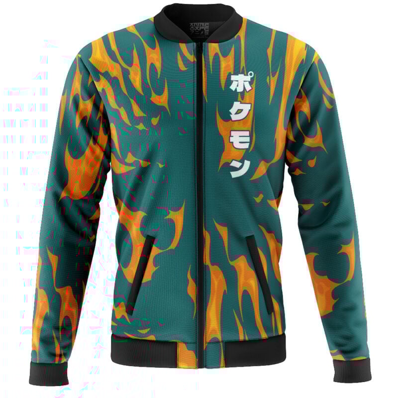 Charizard Trippy Pokemon Casual Bomber Jacket - Image 2