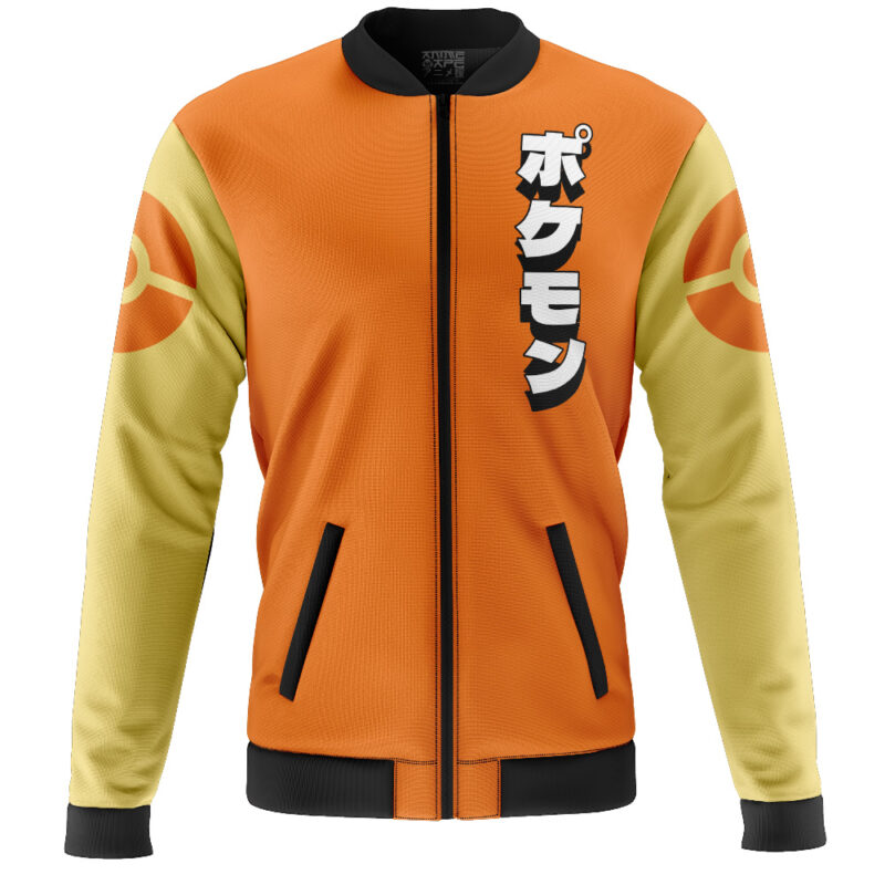 Charmander Face Pokemon Casual Bomber Jacket - Image 2