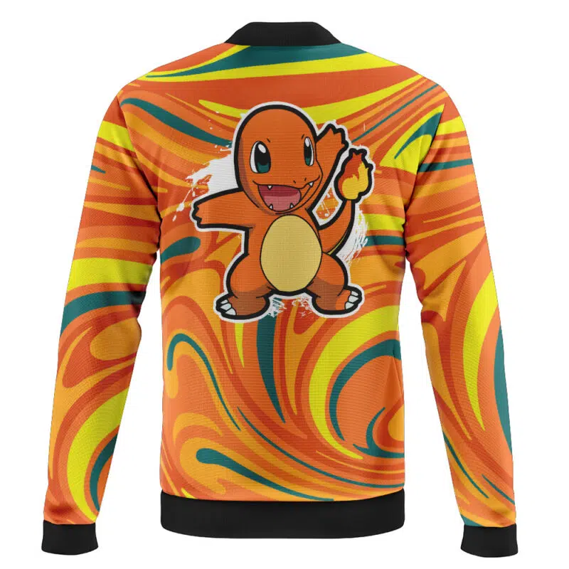 Charmander Trippy Pokemon Casual Bomber Jacket