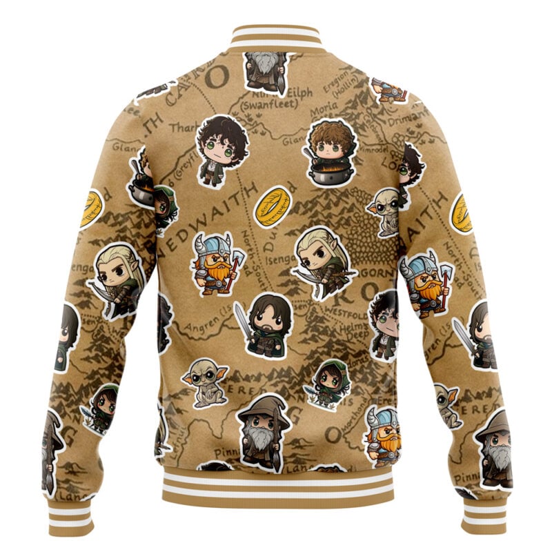 Chibi Fellowship of the Ring The Lord of the Rings Varsity Jacket - Image 4
