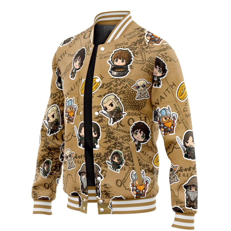 Chibi Fellowship of the Ring The Lord of the Rings Varsity Jacket - Image 3