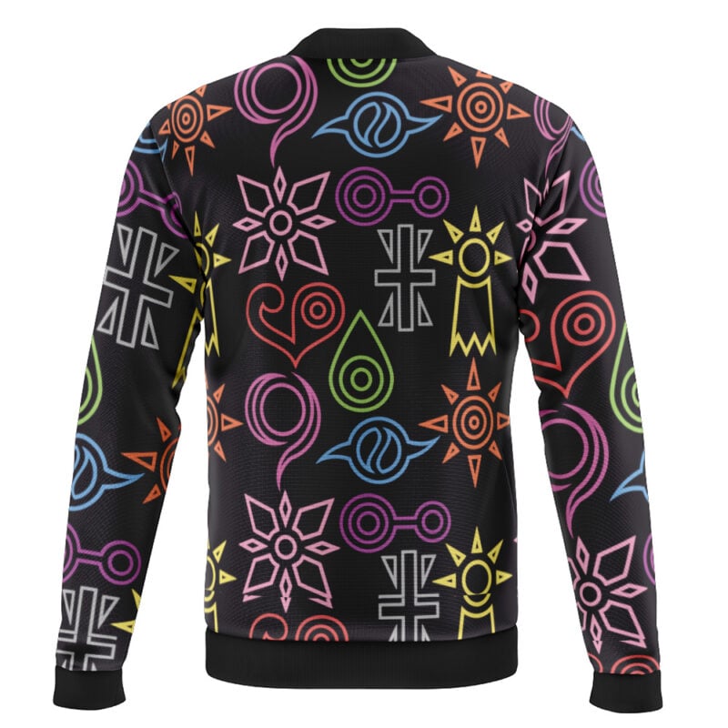 Crest Symbols Digimon Casual Bomber Jacket - Image 2