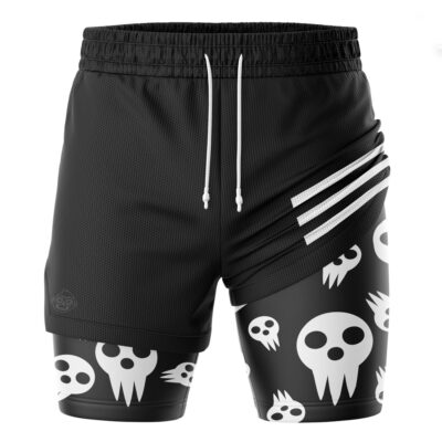 Death The Kid Skulls Soul Eater 2-in-1 Performance Shorts