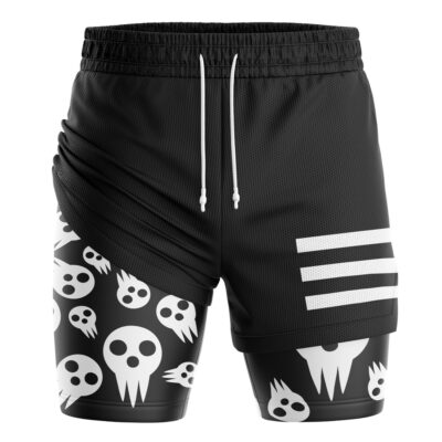 Death The Kid Skulls Soul Eater 2-in-1 Performance Shorts