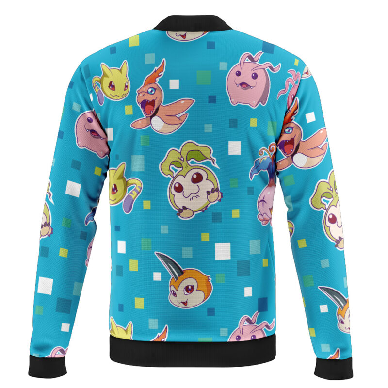 Digimon Pattern Digimon Casual Bomber Jacket - Image 2