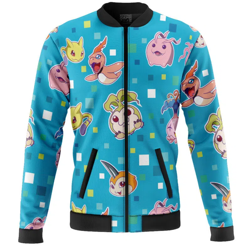 Digimon Pattern Digimon Casual Bomber Jacket