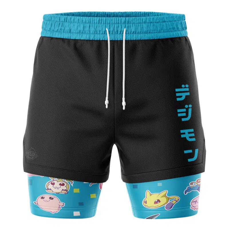 Digimon Pattern Digimon 2-in-1 Performance Shorts