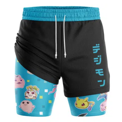 Digimon Pattern Digimon 2-in-1 Performance Shorts